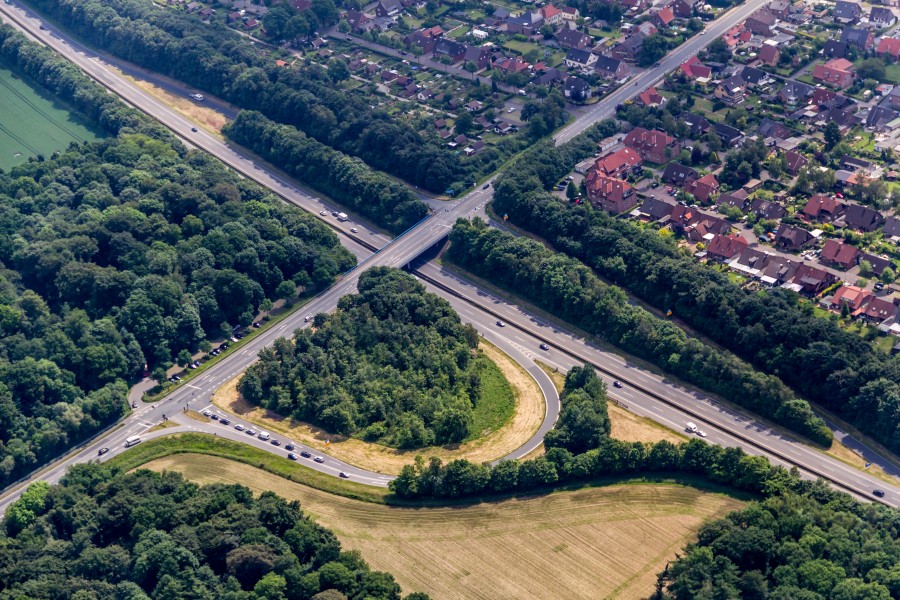 Dülmen, Autobahn 43, Anschluss Dülmen -- 2014 -- 8142