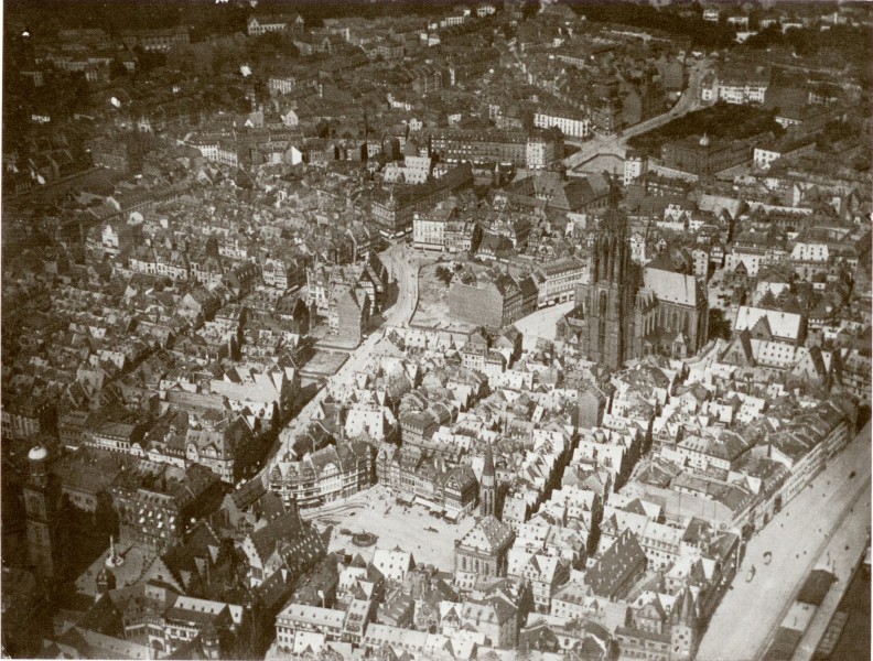 Frankfurt Luftschiffbild der Altstadt 1911