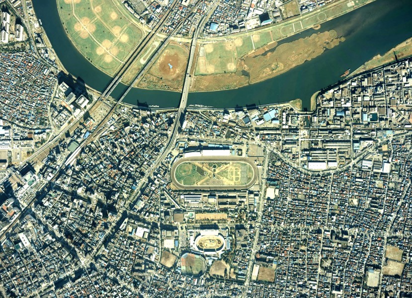 Kawasaki Racecourse Aerial photograph.1989