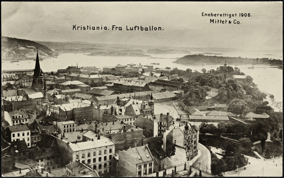 Kristiania. Fra Luftballon, 1906 (11415565543)