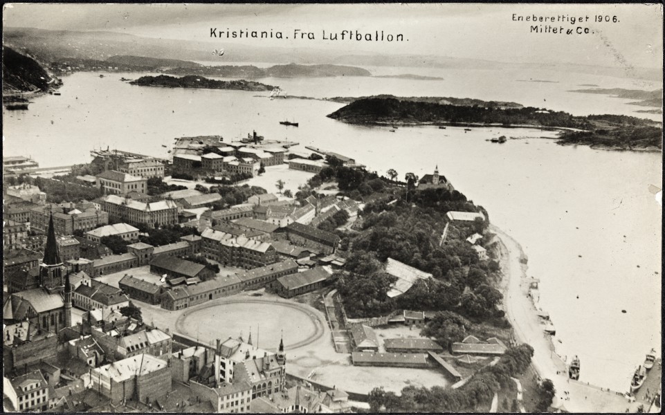 Kristiania. Fra Luftballon, 1906 (11415599653)