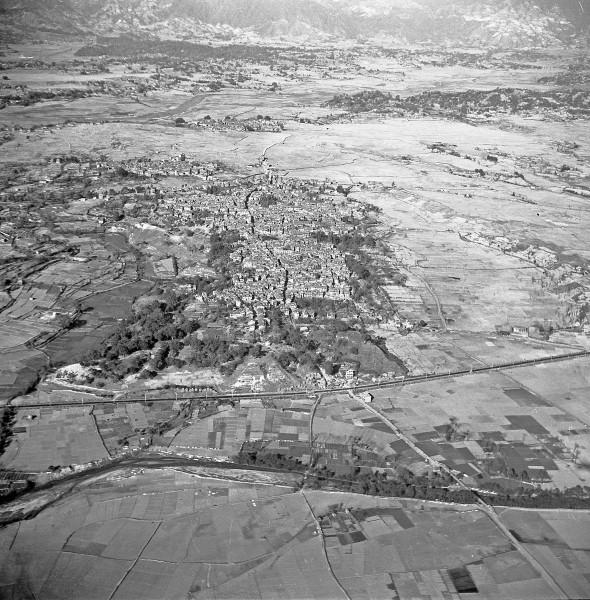 Madhyapur Thimi from air 1977