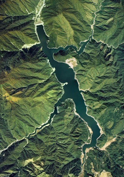 Miboro Dam Lake Aerial photograph