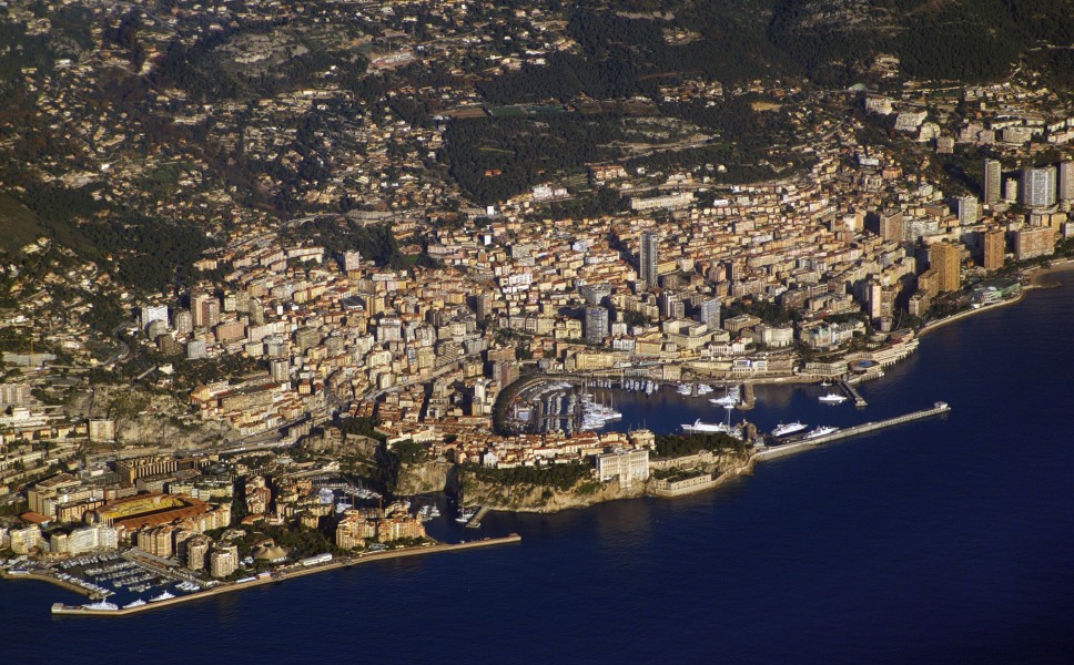 Monaco aerial view