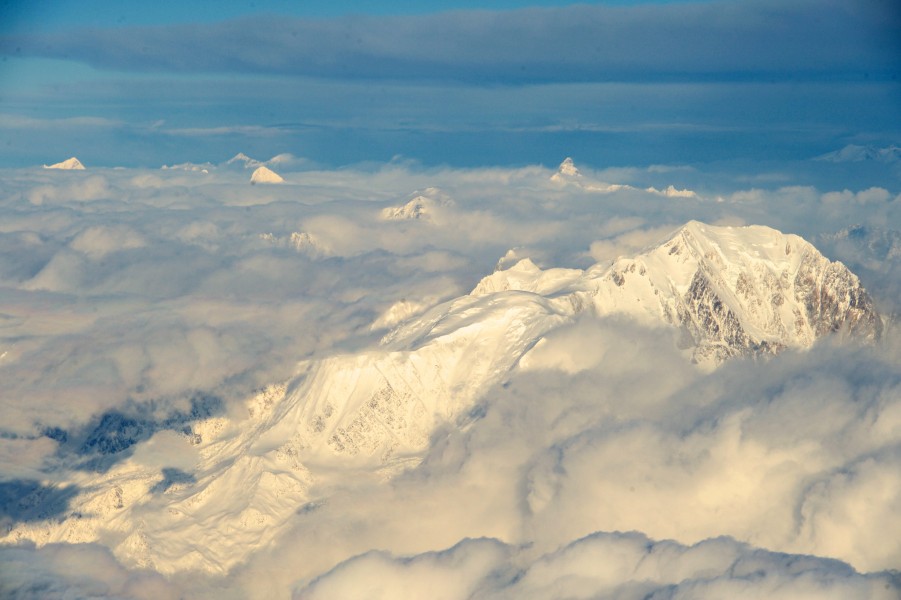 Mont Blanc, Matterhorn As Seen From Secretary Kerry's Airplane Following En Route From Switzerland to Saudi Arabia (16718447955)