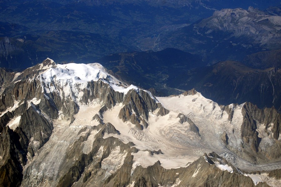 Mont Blanc view from a plane