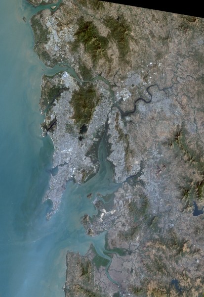 Mumbai, metropolitan region, satellite image, Landsat-5, 2011-01-30