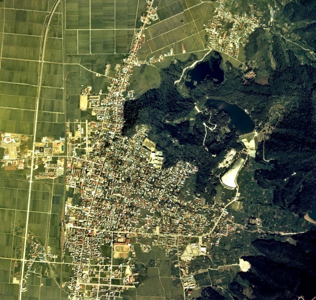 Murayama city center area Aerial photograph.1976