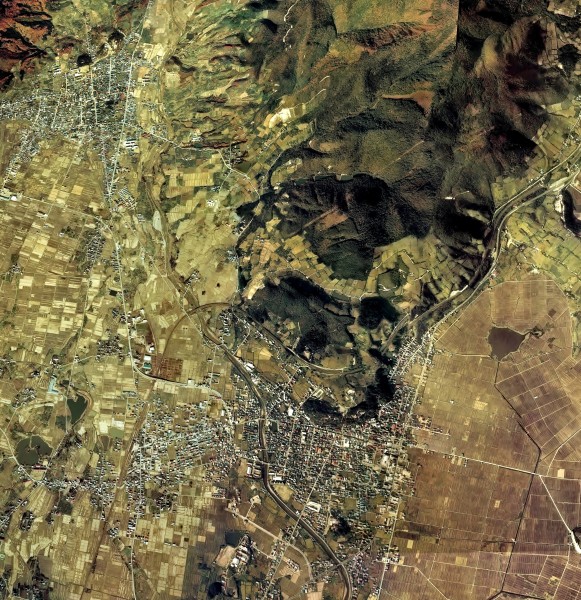 Nanyo city center area Aerial photograph.1976