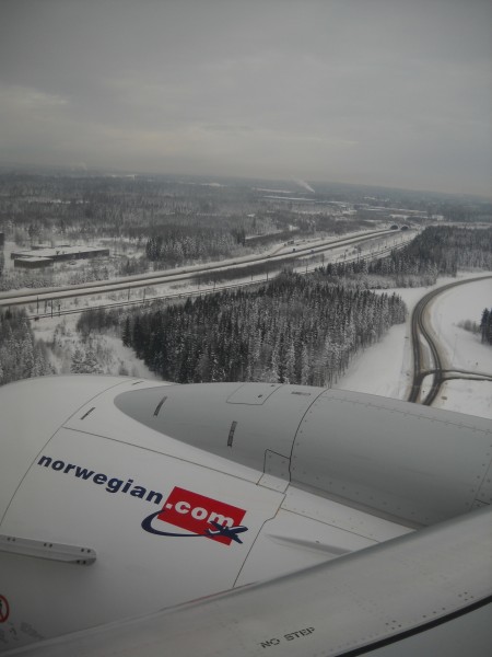 Norwegian Air Shuttle Boeing 737-800 approaching Gardermoen Airport