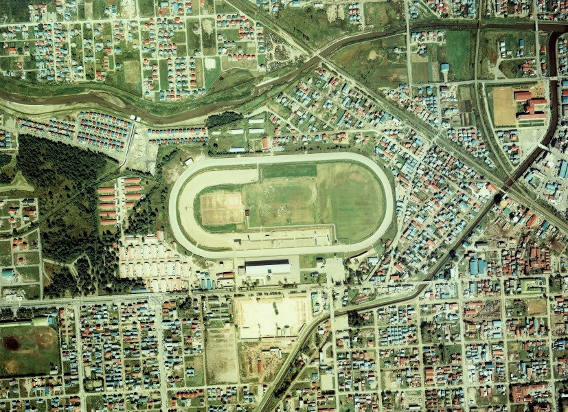 Obihiro Racecourse Aerial photograph.1977