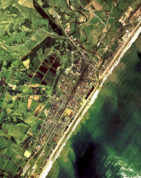 Oshamanbe town center area Aerial photograph.1976