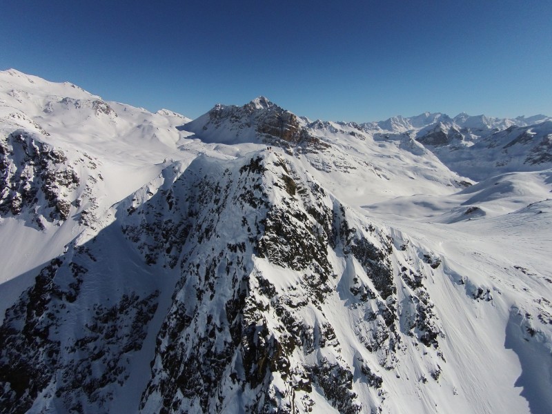 Piz Campagnung, aerial photography from west 1