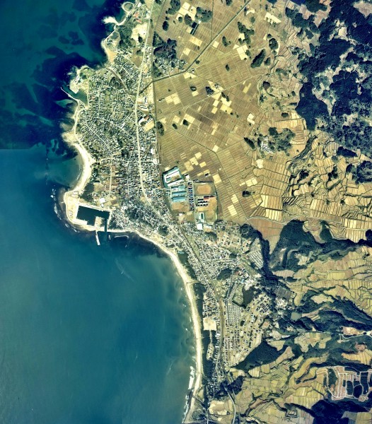 Port of Kisakata Aerial photograph.1976