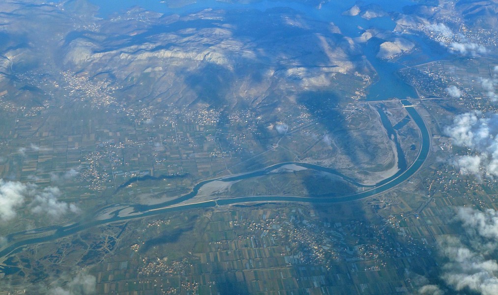 River Drin at VauDeja from the air (WPWTR16)