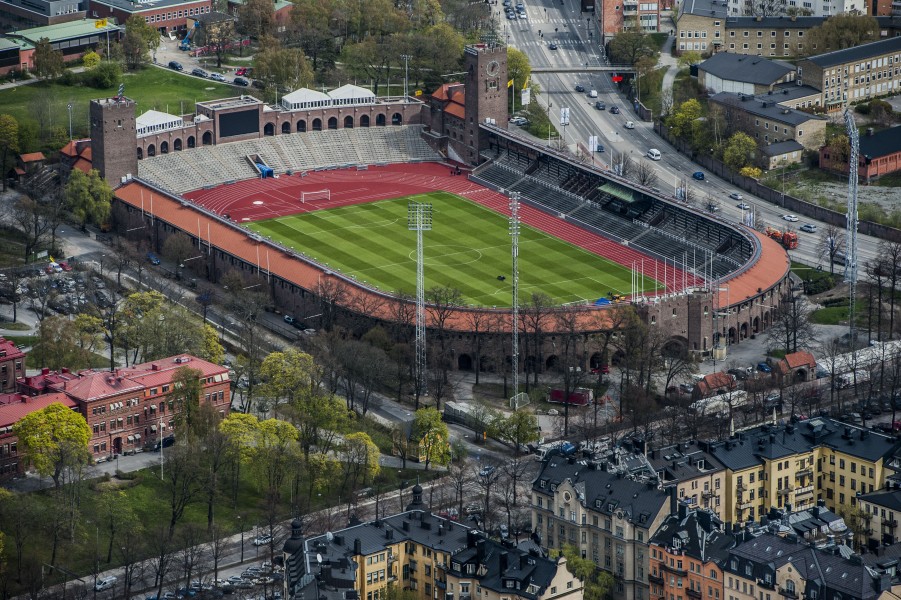 Stockholms stadion från luften