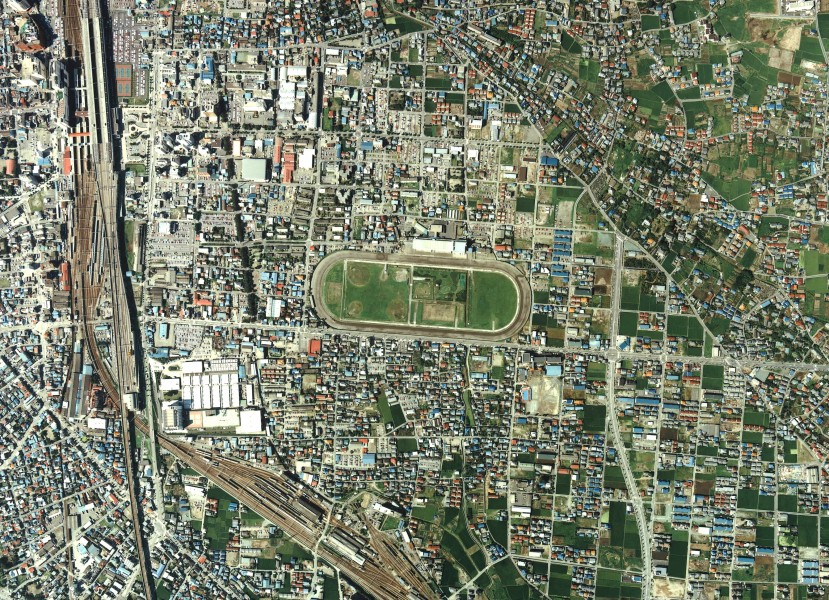 Takasaki Racecourse Aerial photograph.1986