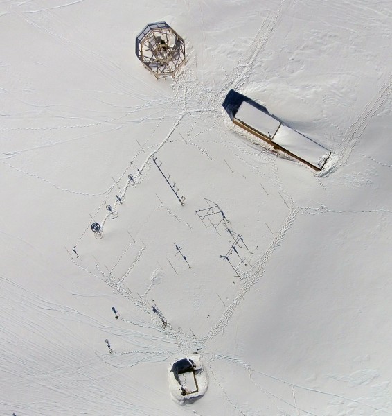 Test area of WSL Institute for Snow and Avalanche Research SLF, aerial photography