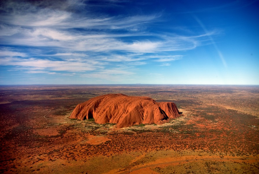 Uluru, helicopter view
