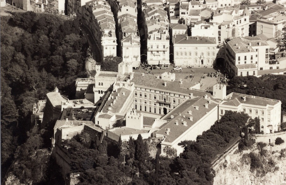 Vue aérienne du palais princier de Monaco