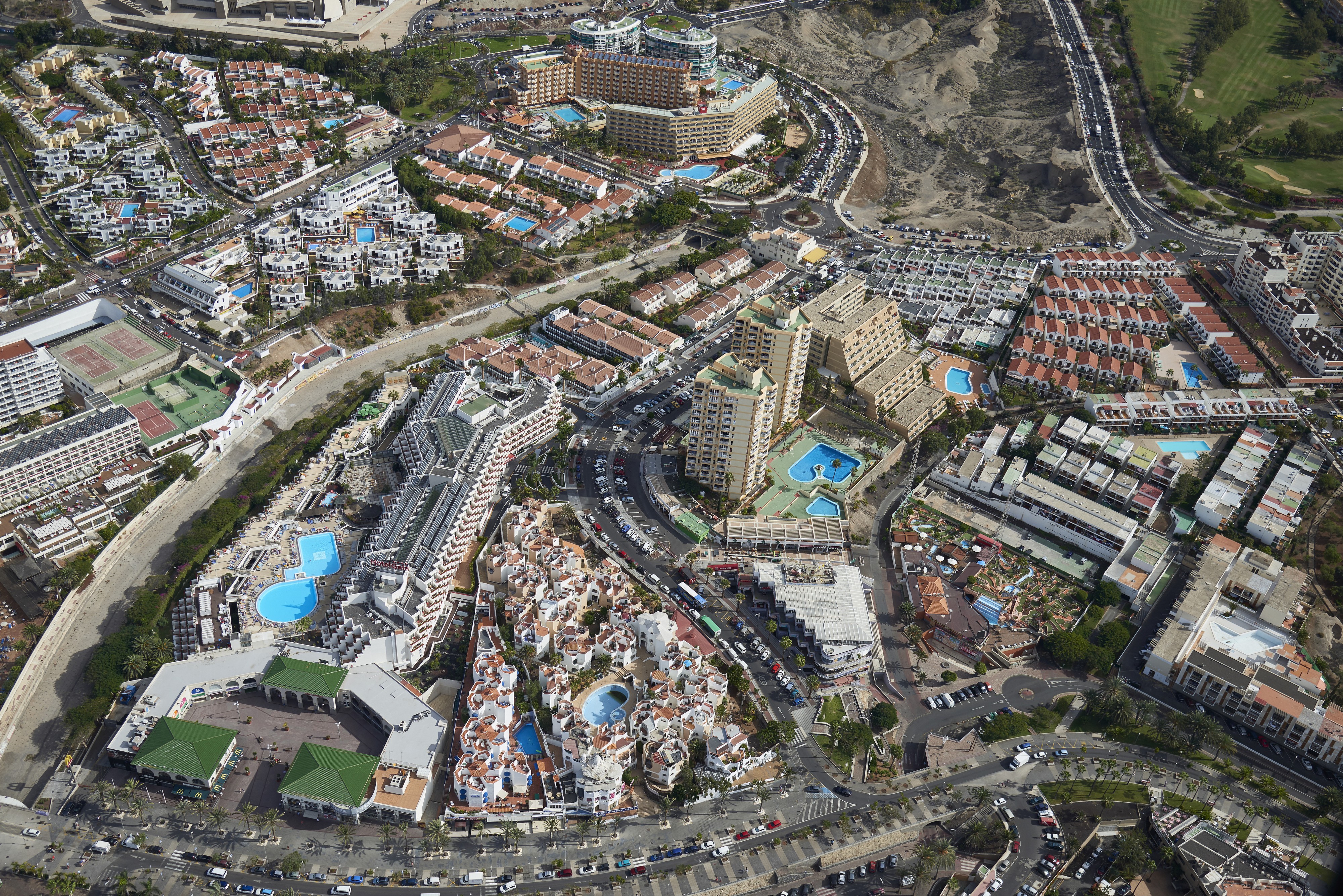 A0449 Tenerife, Playa de las Américas aerial view