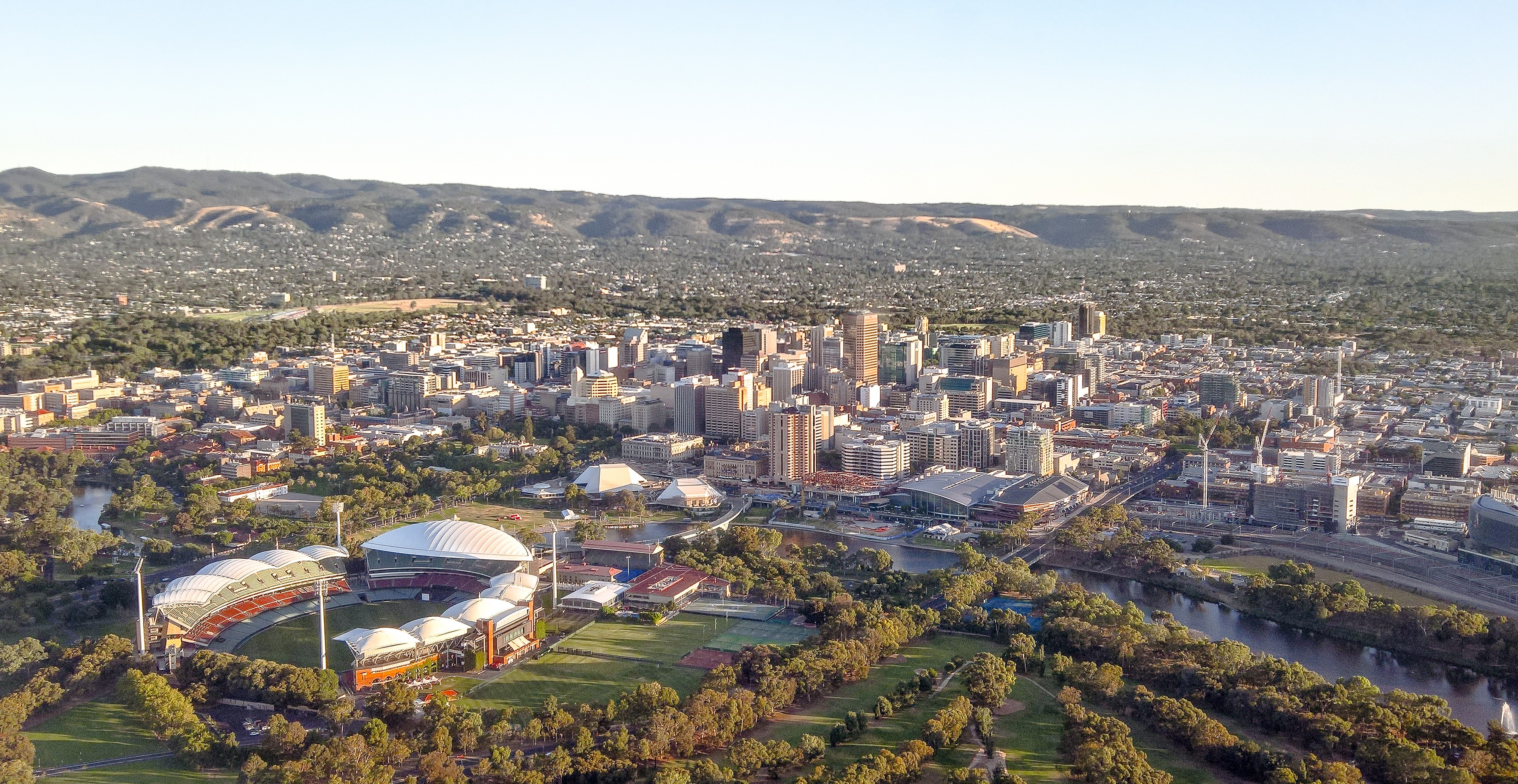 Adelaide city centre view