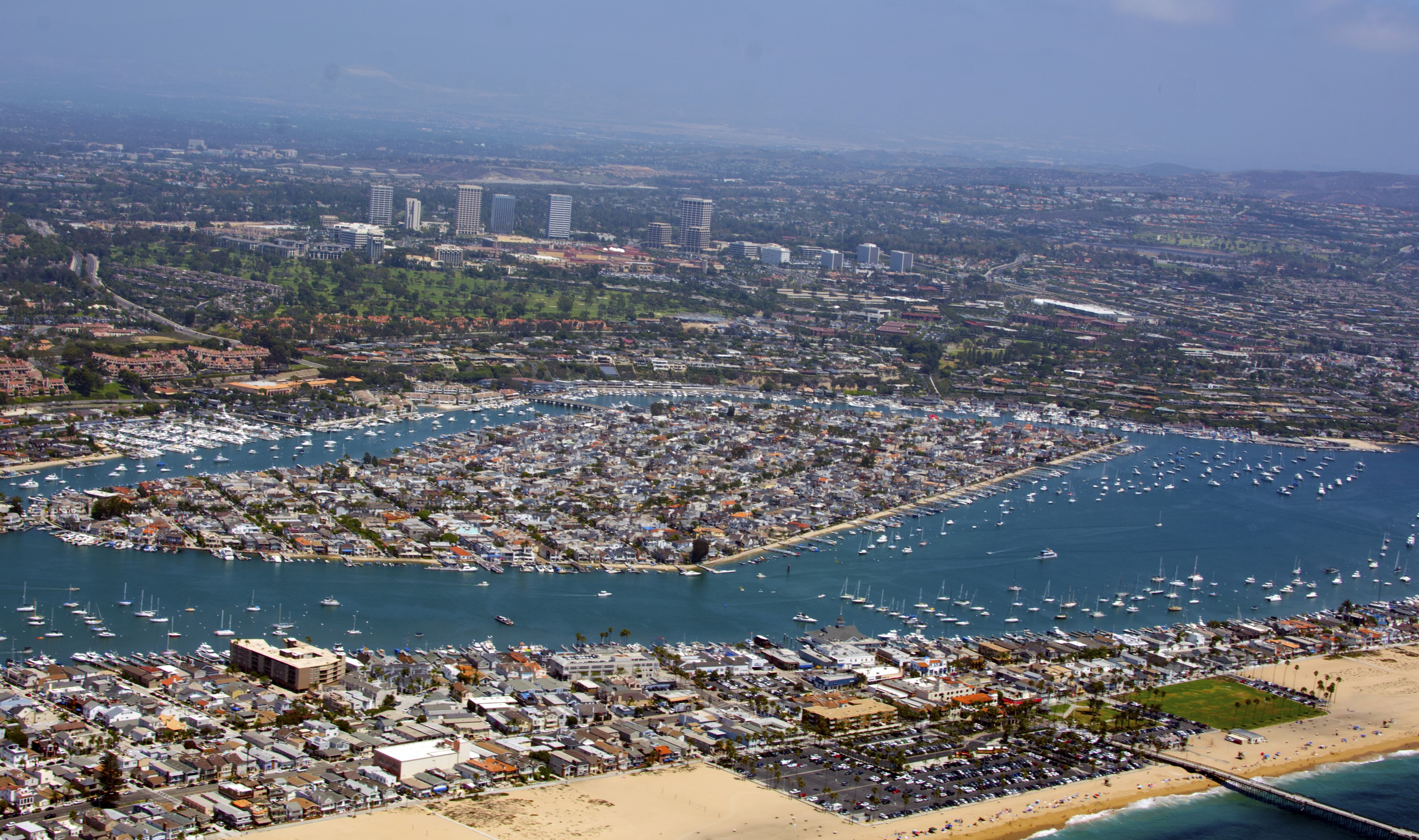 Balboa Island Aerial by D Ramey Logan