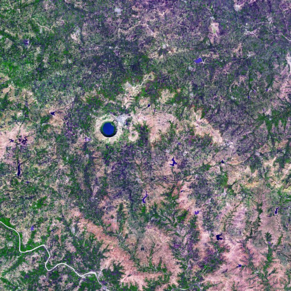 India, Lonar crater, Meteorite Impact, Aerial view