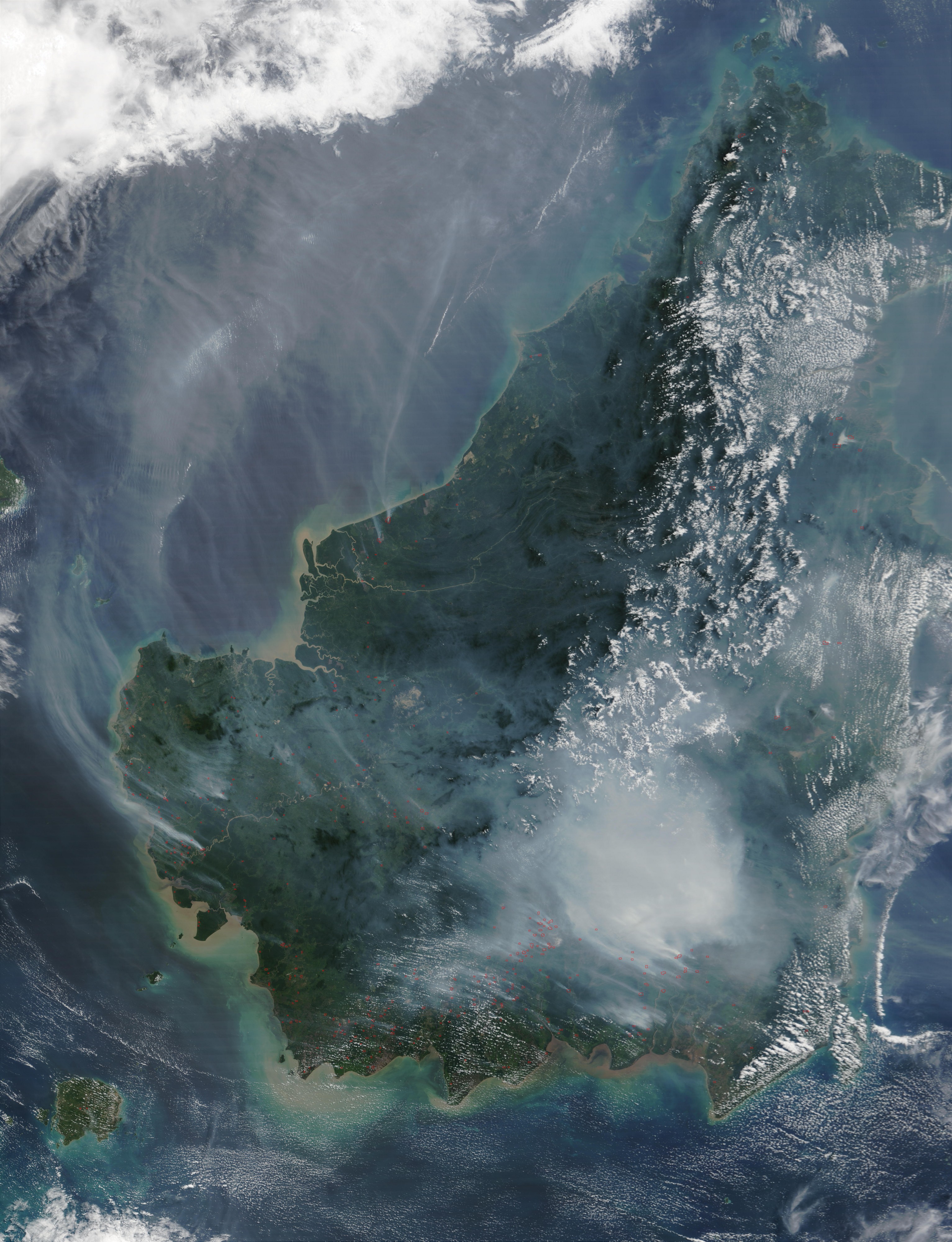 Borneo fires and smoke, 2002