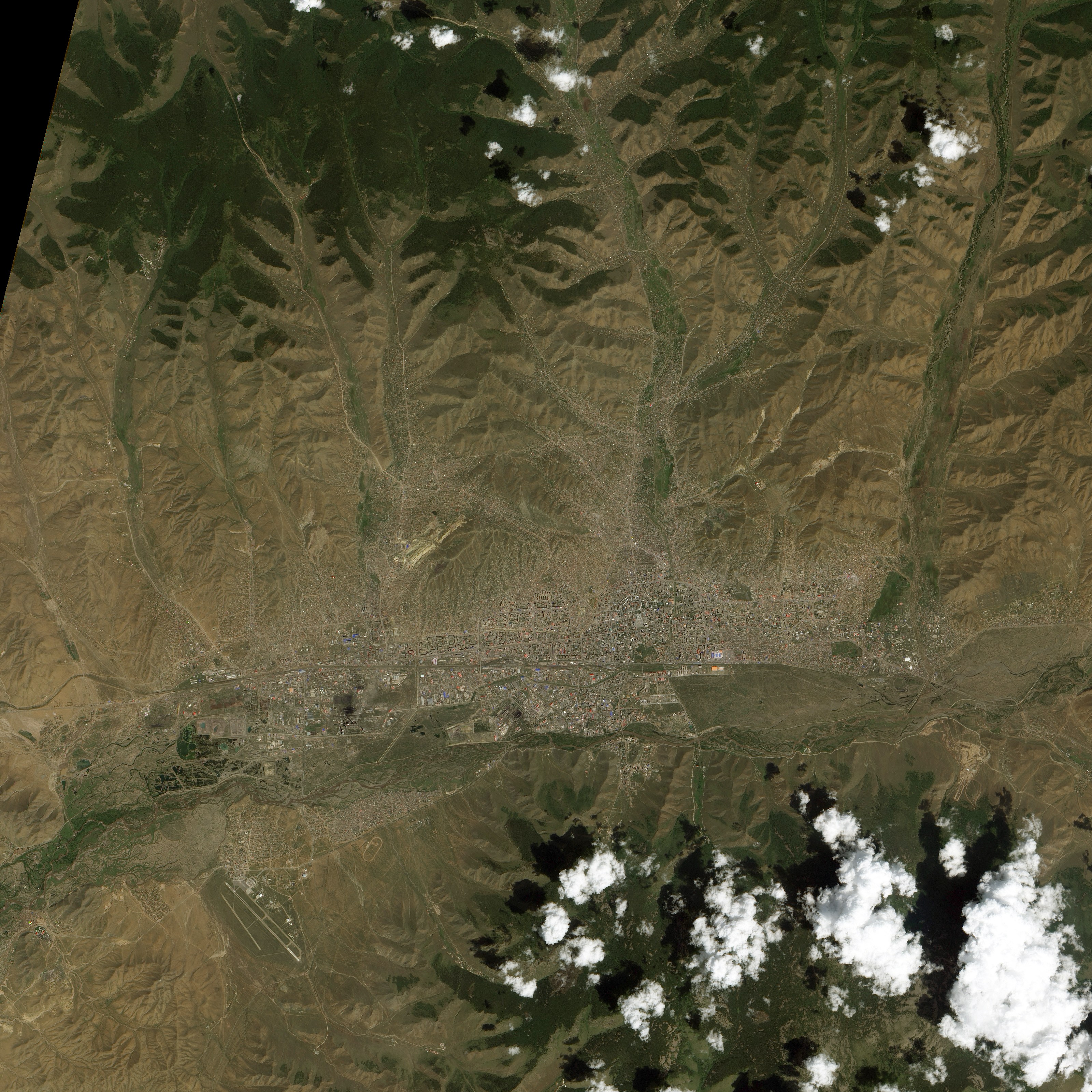 Ulan Bator, Mongolia, satellite image ALI sensor EO-1 satellite, 2009-07-23 