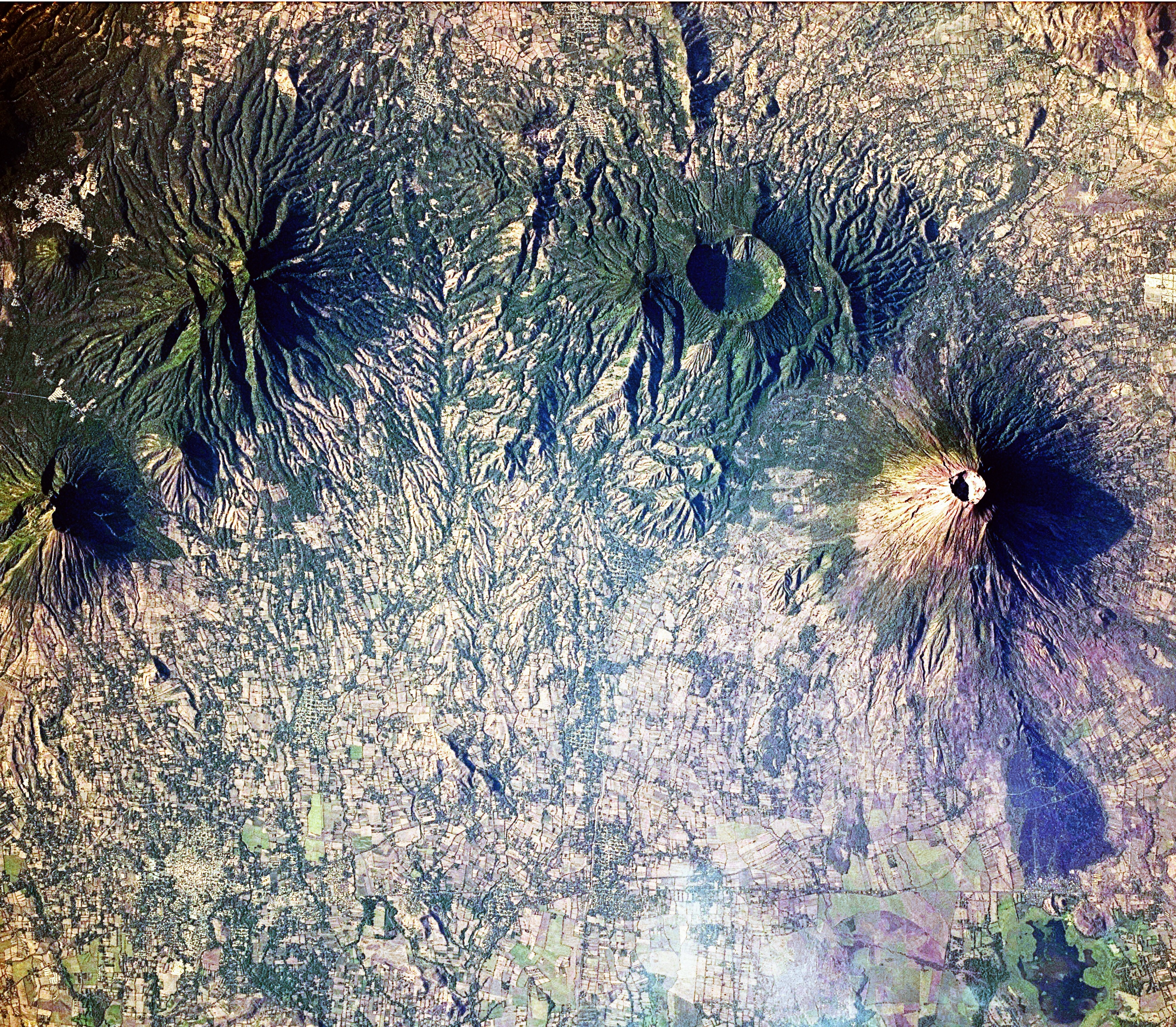 Volcanoes near Usulután, El Salvador
