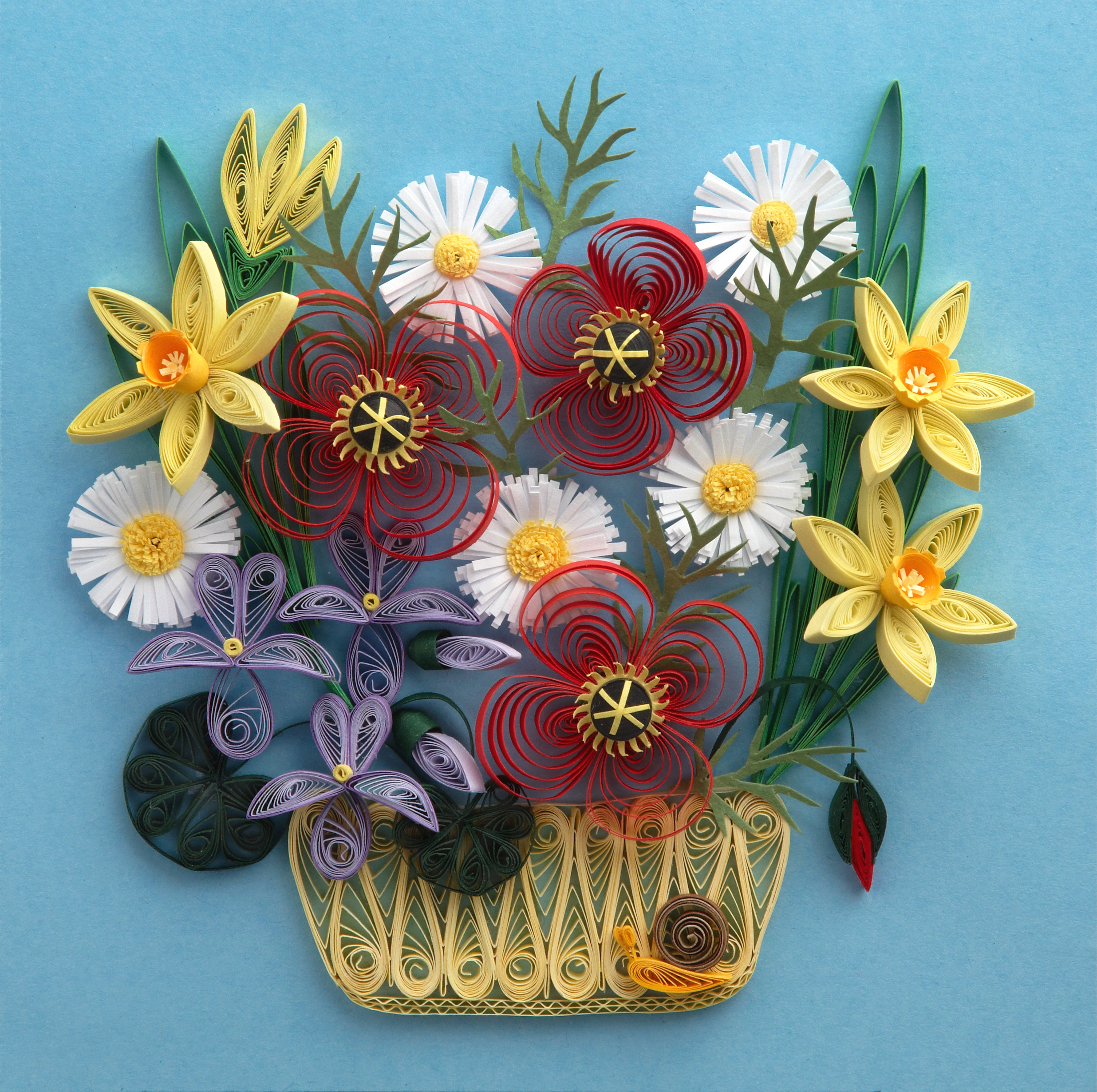 Quilled flowers sample quilling picture