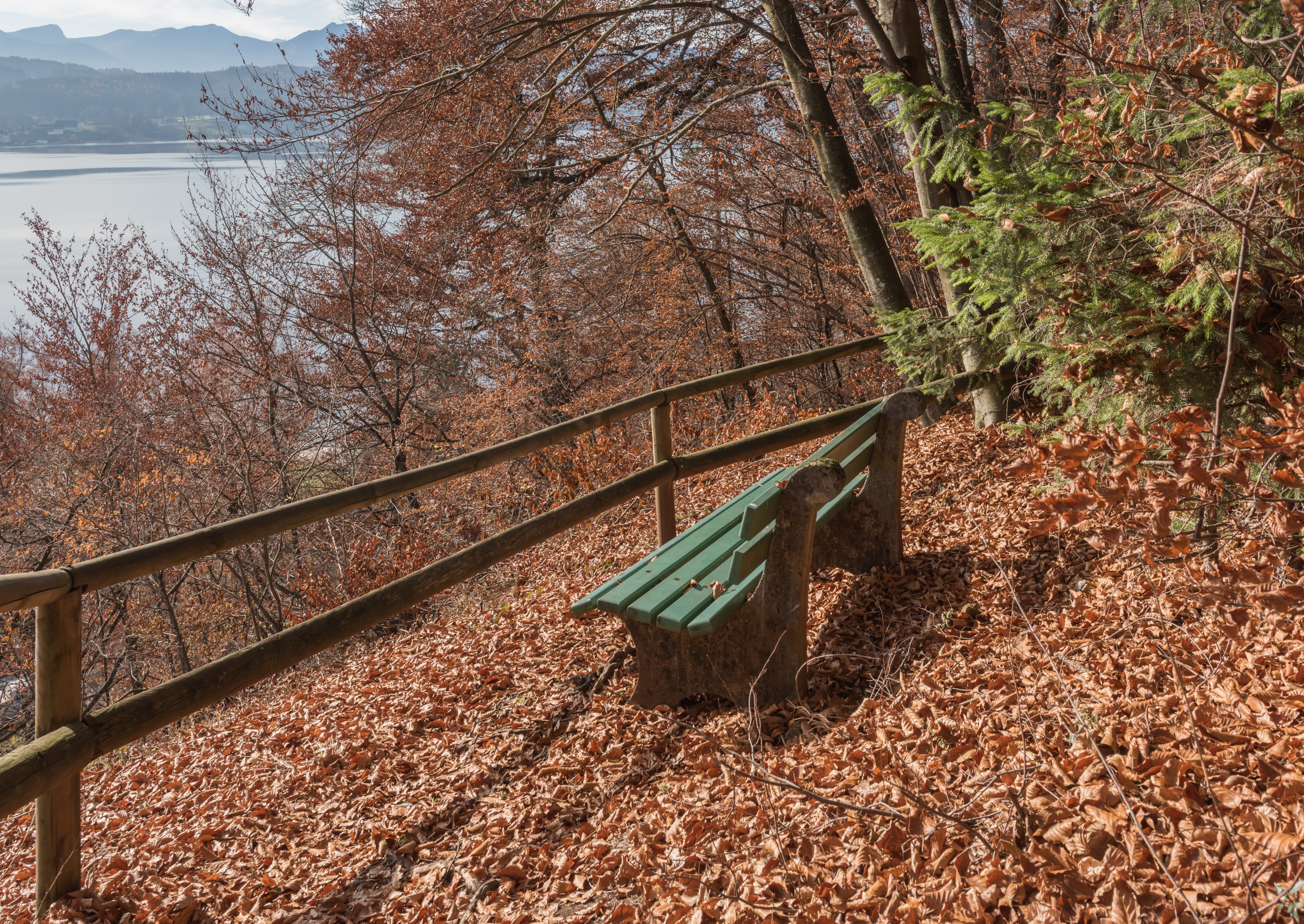 Poertschach Glorietteweg Waldbank 19112015 9216