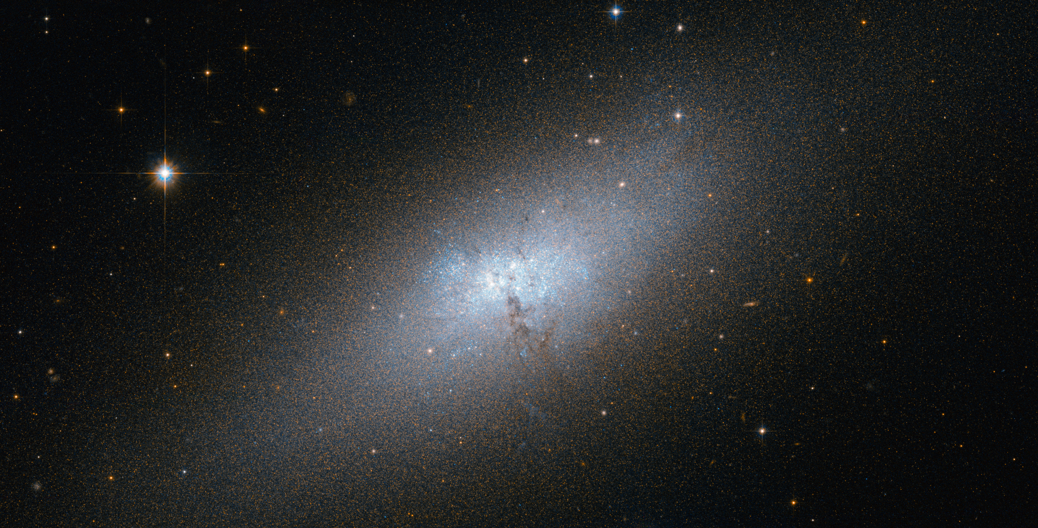 A Peculiar Compact Blue Dwarf Galaxy