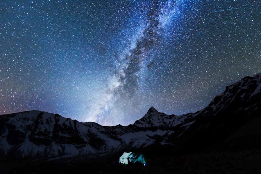 Milky Way Galaxy As Seen From Amphulaptsa Base Camp