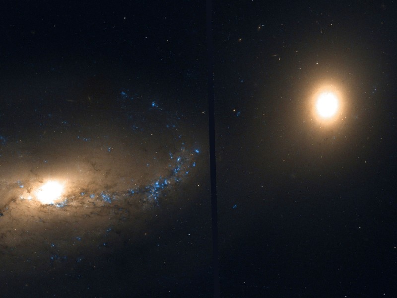 NGC 3227 NGC 3226 Hubble WikiSky