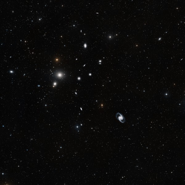 Wide-field view of the Fornax Galaxy Cluster