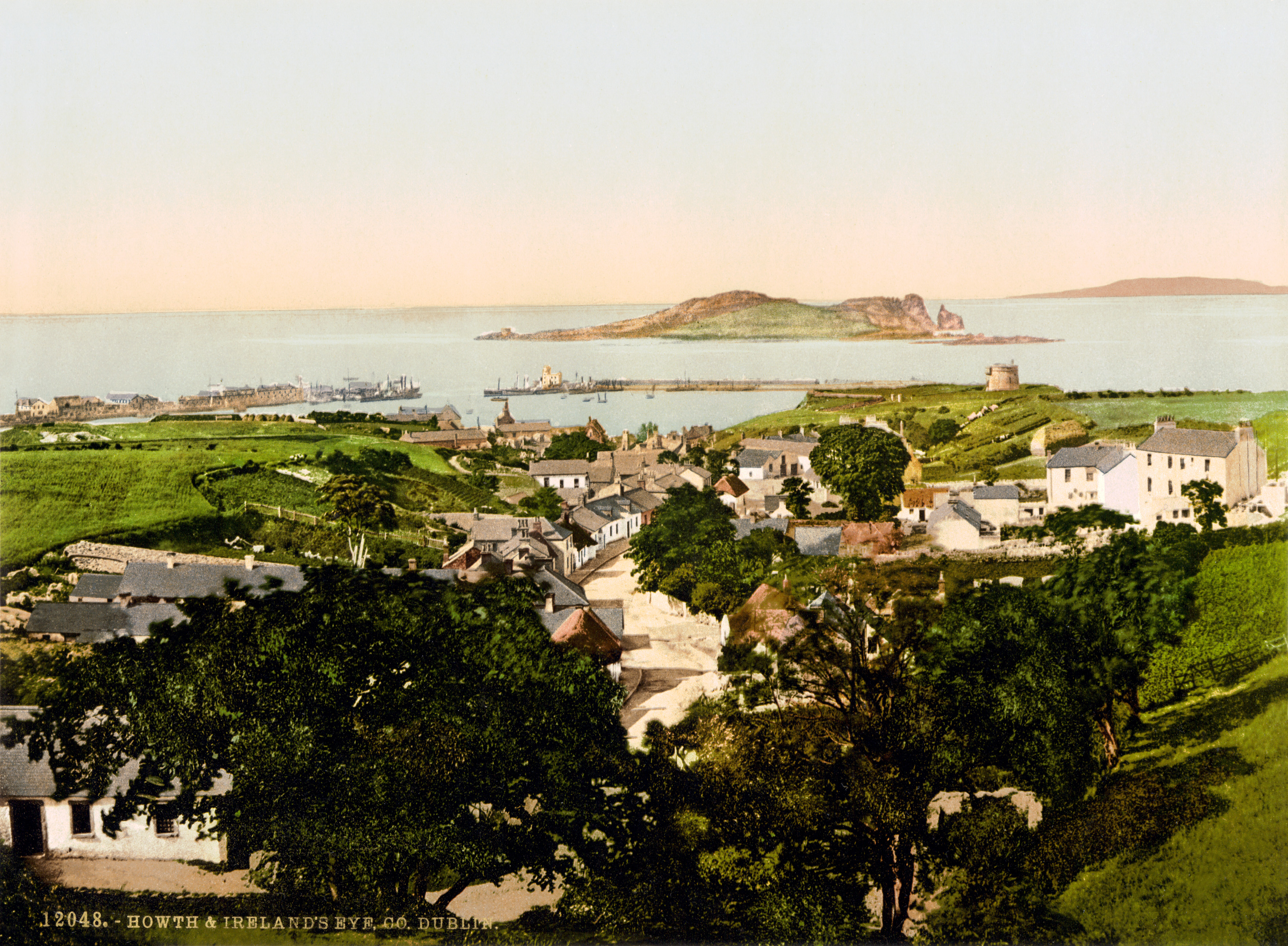 Howth and Ireland's Eye, County Dublin, Ireland, ca. 1899
