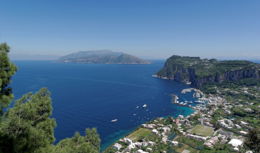 Capri harbour from Anacapri 2013