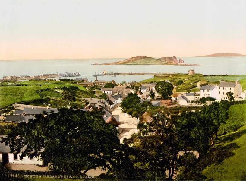 Howth and Ireland's Eye, County Dublin, Ireland, ca. 1899