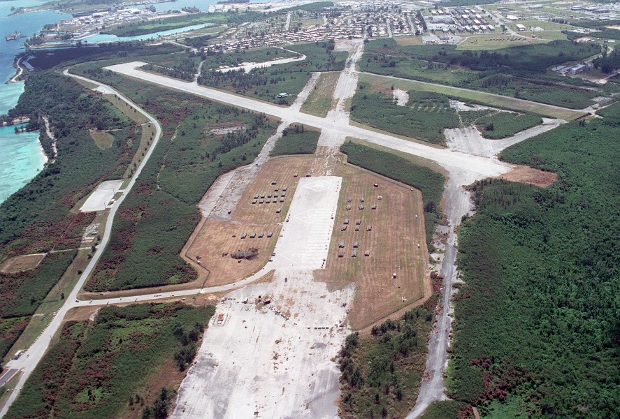 Orote Peninsula old airfield Guam aerial 1999