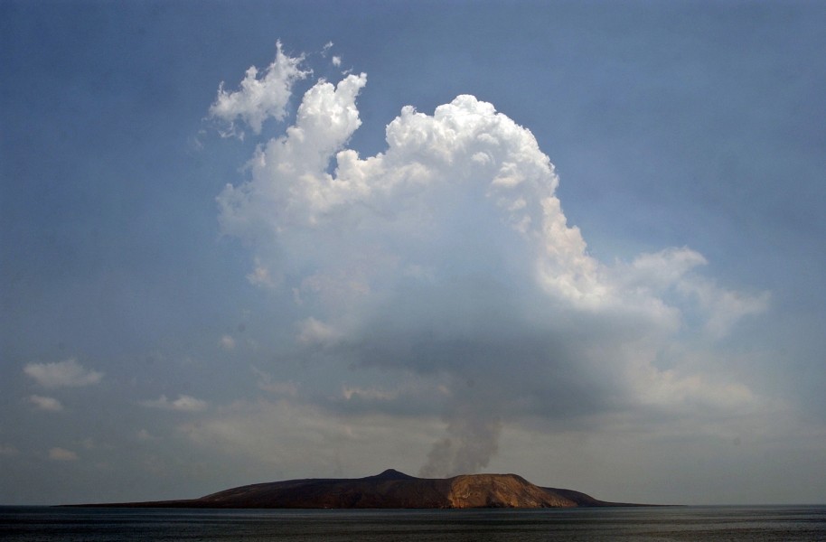 Volcano on the Yemeni island of Jabal at-Tair