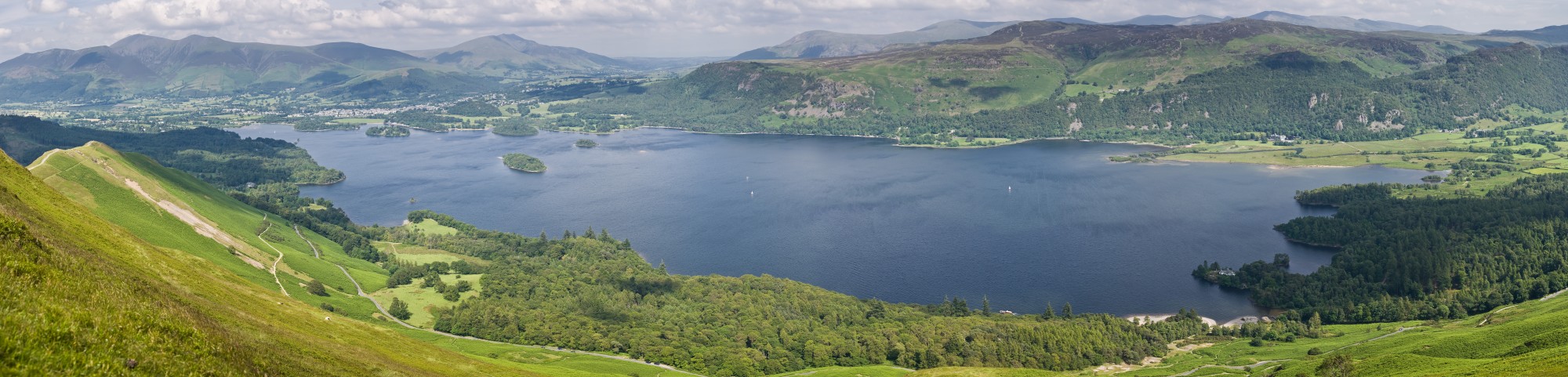 Derwent Water Panorama, Lake District - June 2009