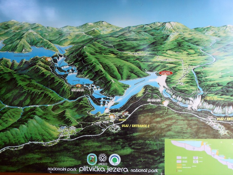 Map for tourists exposed in the park