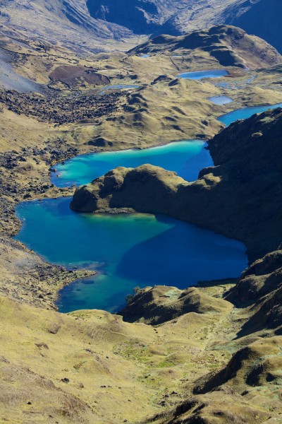 Peru - Lares Trek 052 - alpine lakes dot the valley (7586232690)