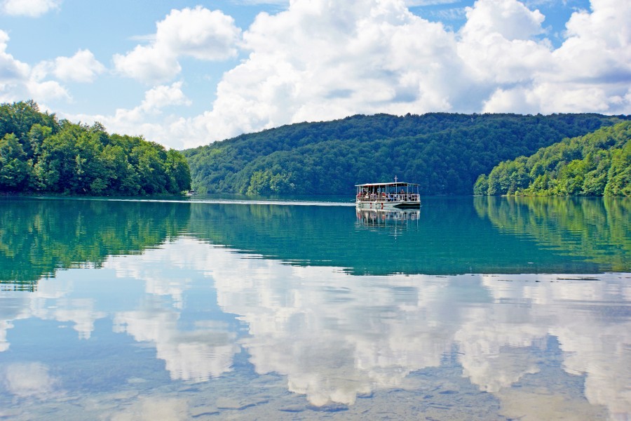 Plitvice Lakes tourist boat