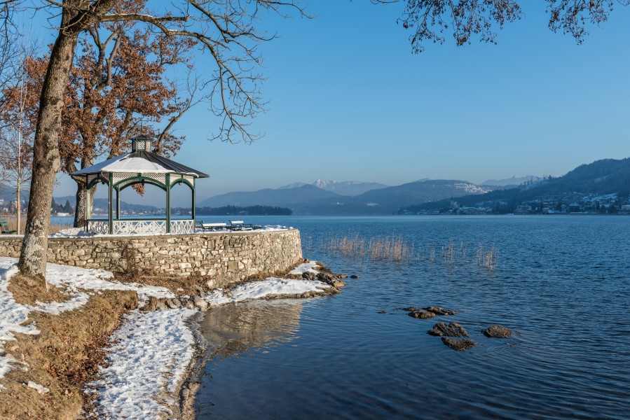 Poertschach Halbinselpromenade Landspitz Pavillon 21012017 6204