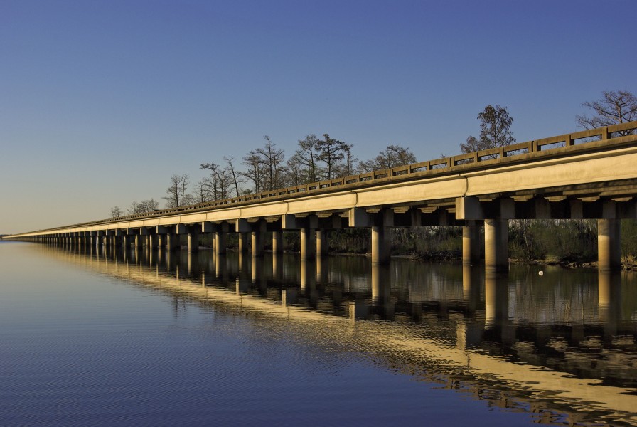 The I-10, running west of New Orleans