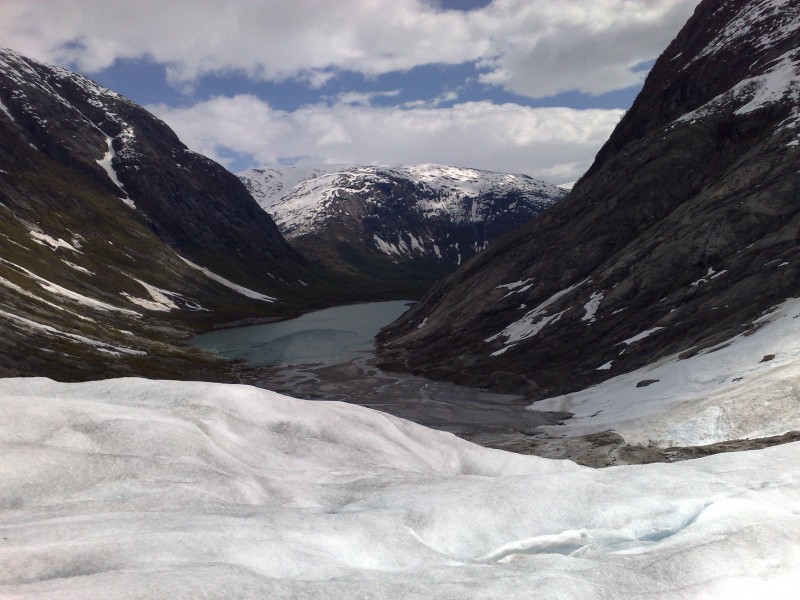 View from Nigardsbreen over the Nigardsbrevatnet