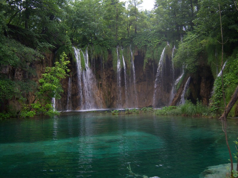 Waterfall and Lake Okrugljak
